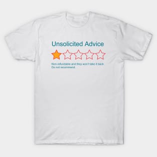 1-Star Rating: Unsolicited Advice T-Shirt